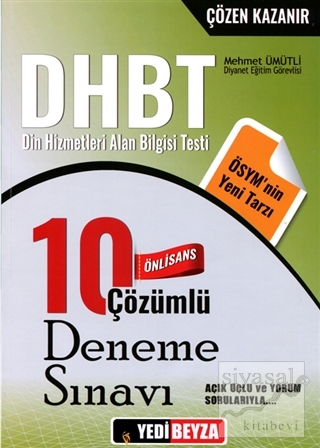 2018 DHBT Önlisans Çözümlü 10 Deneme Sınavı Mehmet Ümütli