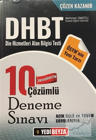 2018 DHBT Ortaöğretim Çözümlü 10 Deneme Sınavı Mehmet Ümütli