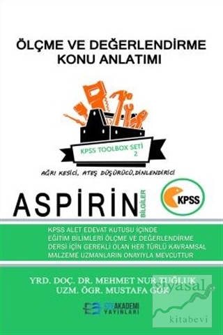 2018 KPSS Aspirin Bilgiler Ölçme ve Değerlendirme Konu Anlatımı - Tool