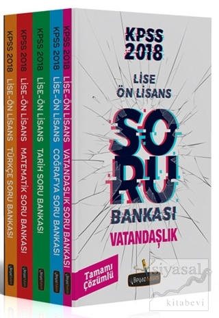2018 KPSS Lise Ön Lisans Soru Bankası Modüler Set 5 Kitap Kolektif