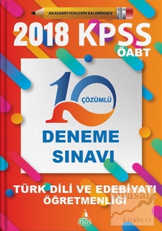 2018 KPSS ÖABT Türk Dili ve Edebiyatı Öğretmenliği 10 Çözümlü Deneme S