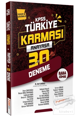 2020 KPSS Anayasa 30 Deneme Türkiye Karması Tamamı Çözümlü Kolektif