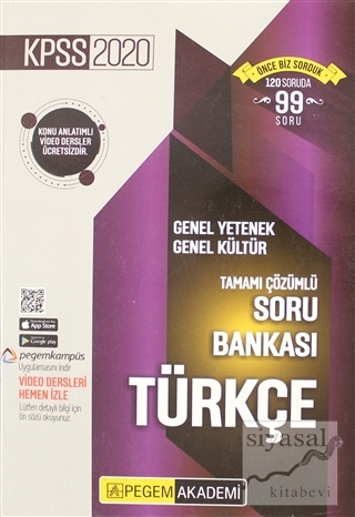 2020 KPSS Genel Yetenek Genel Kültür Tamamı Çözümlü Soru Bankası -Türk
