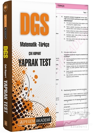 2021 DGS Matematik - Türkçe Çek Kopart Yaprak Test Kolektif