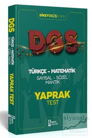 2021 DGS Türkçe - Matematik Sayısal - Sözel Mantık Çek Kopar Yaprak Te