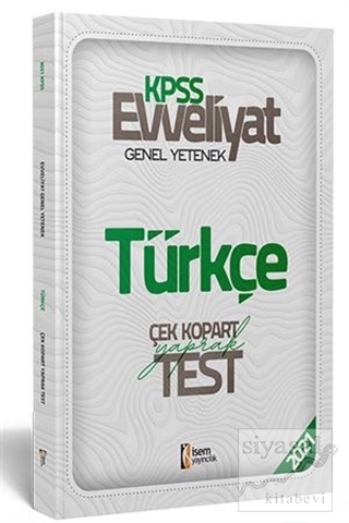2021 Evveliyat KPSS Türkçe Çek Kopart Yaprak Test Kolektif
