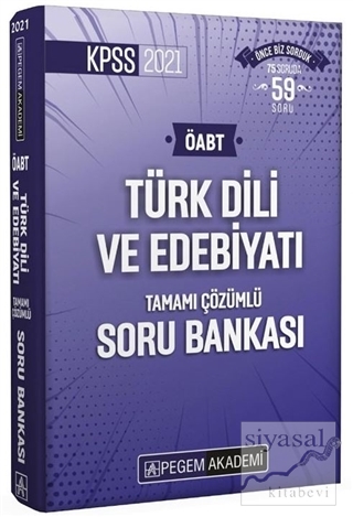 2021 KPSS Türk Dili ve Edebiyatı Tamamı Çözümlü Soru Bankası Kolektif