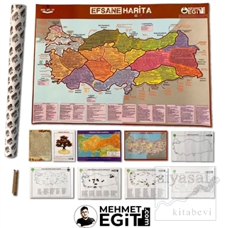 2021 Mehmet Eğit KPSS - AYT - TYT Efsane Harita (10 Ürünlük Set) Mehme