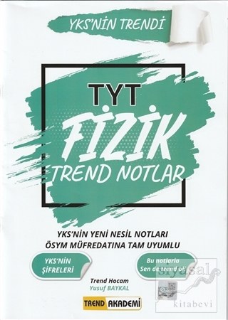 2021 TYT Fizik Trend Notlar Yusuf Baysal