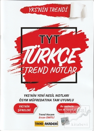 2021 TYT Türkçe Trend Notlar Ercan Ümitli