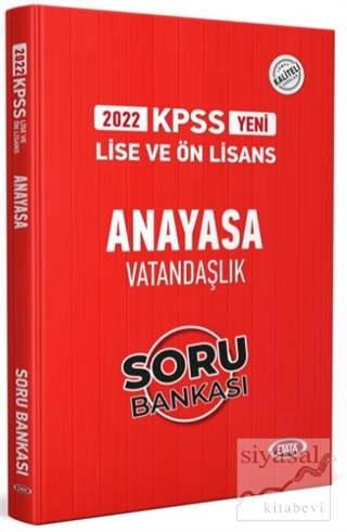 2022 KPSS Lise ve Ön Lisans Anayasa Vatandaşlık Soru Bankası Kolektif