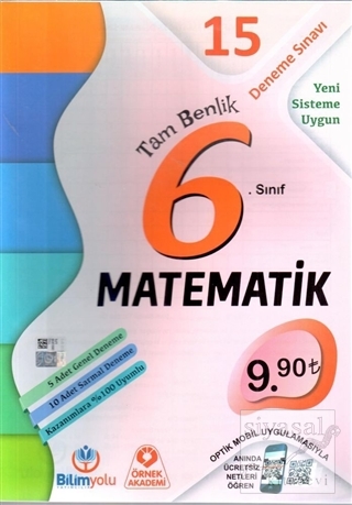6. Sınıf Matematik Tam Benlik 15 Deneme Sınavı Kolektif