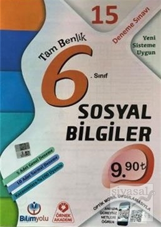 6. Sınıf Sosyal Bilgiler Tam Benlik 15 Deneme Sınavı Kolektif
