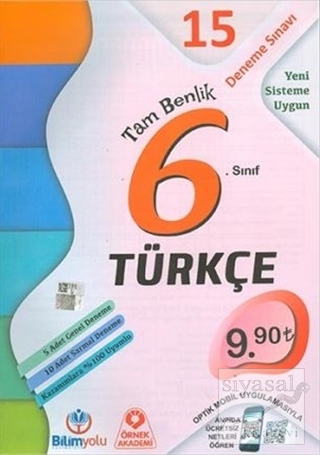 6. Sınıf Türkçe Tam Benlik 15 Deneme Sınavı Kolektif