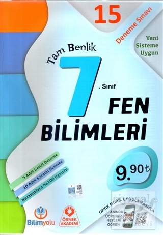 7. Sınıf Fen Bilimleri Tam Benlik 15 Deneme Sınavı Kolektif