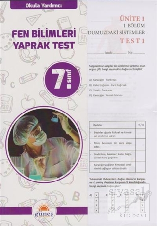 7.Sınıf Okula Yardımcı Fen Bilimleri Yaprak Test Kolektif