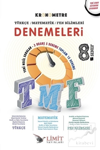 8. Sınıf Kronometre Türkçe Matematik Fen Bilimleri Denemeleri Sebahatt