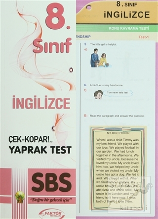 8. Sınıf SBS İngilizce Çek-Kopar Yaprak Test Kolektif