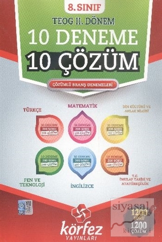 8. Sınıf TEOG 2. Dönem 10 Deneme 10 Çözüm