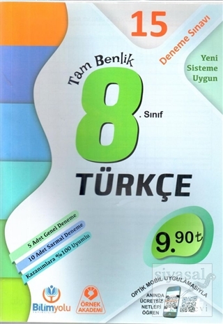 8. Sınıf Türkçe Tam Benlik 15 Deneme Sınavı Kolektif