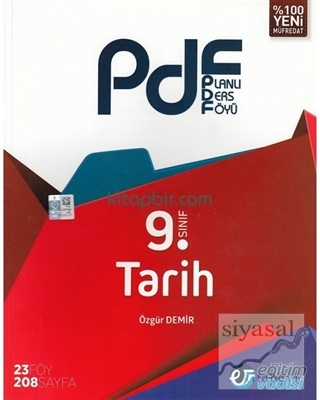 9. Sınıf Tarih PDF Planlı Ders Föyü Kolektif