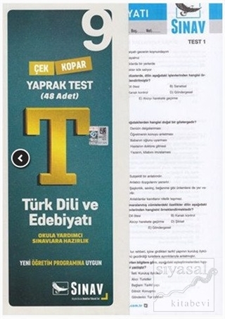 9. Sınıf Türk Dili ve Edebiyatı Çek Kopar Yaprak Test Kolektif