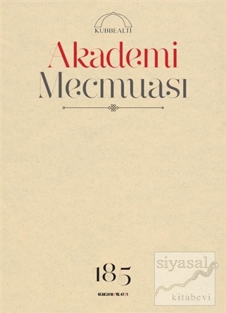 Akademi Mecmuası Sayı: 185 Ocak 2018 Kolektif