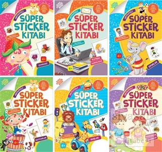 Aktiviteli Süper Sticker Seti (6 Kitap Takım) Kolektif