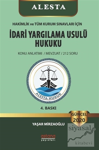 Alesta 2019 İdari Yargılama Usulü Hukuku Yaşar Mirzaoğlu