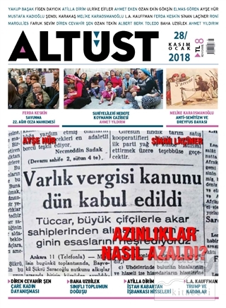 Altüst Dergisi Sayı: 28 Kasım - Ocak 2018 Kolektif