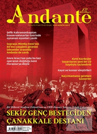 Andante Müzik Dergisi Sayı: 103 Yıl: 12 Mayıs 2015 Kolektif
