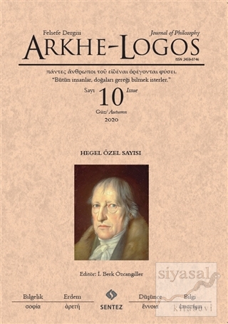 Arkhe - Logos Felsefe Dergisi Sayı: 10 Güz 2020 Kolektif