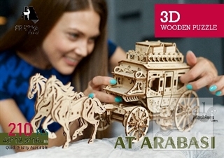At Arabası Ahşap 3D Wooden Puzzle