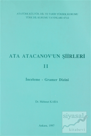 Ata Atacanov'un Şiirleri 2.Cilt Mehmet Kara