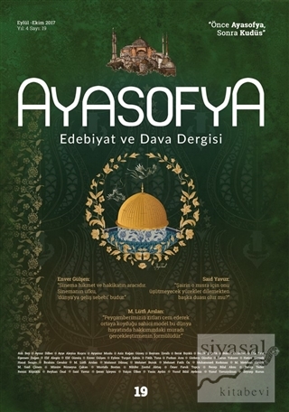 Ayasofya Dergisi Sayı: 19 Eylül - Ekim 2017 Kolektif