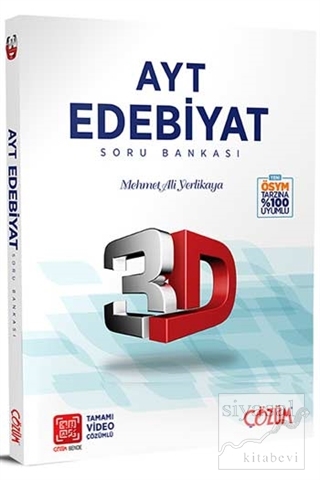 AYT Edebiyat 3D Tamamı Video Çözümlü Soru Bankası Mehmet Ali Yerlikaya