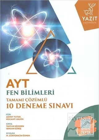 AYT Fen Bilimleri Tamamı Çözümlü 10 Deneme Sınavı Ahmet Tutar