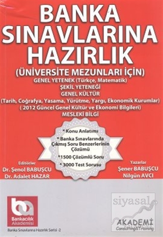 Banka Sınavlarına Hazırlık (Üniversite Mezunları İçin) Şener Babuşcu