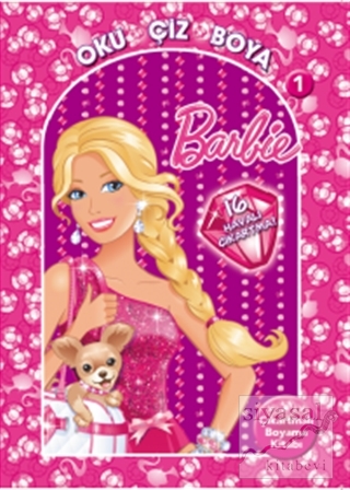 Barbie Oku Çiz Boya 1 - Çıkartmalı Boyama Kolektif