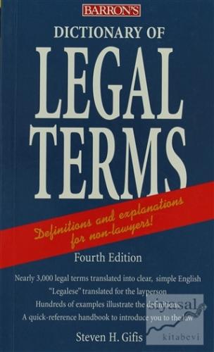 Barron's Dictionary of Legal Terms Steven H. Gifis