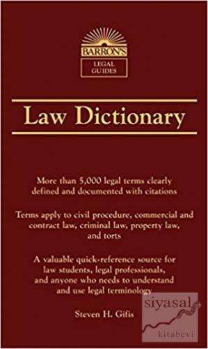 Barron's Law Dictionary Steven H. Gifis