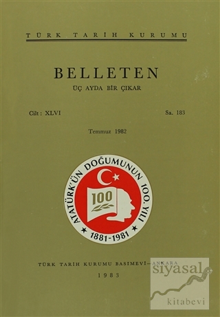 Belleten Sayı: 183 Cilt: 46