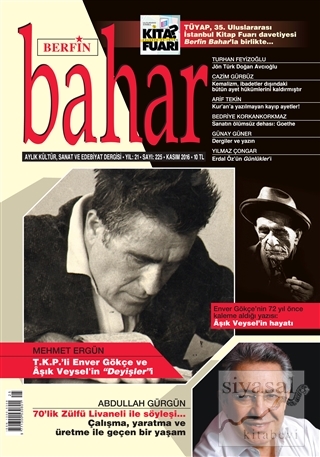 Berfin Bahar Aylık Kültür Sanat ve Edebiyat Dergisi Sayı: 225 Kasım 20