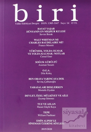 Biri Yıllık Edebiyat Dergisi Sayı: 14