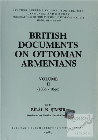 British Documents On Ottoman Armenians Volume 2 Kolektif