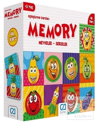 CA Games Meyveler - Sebzeler - Memory Eşleştirme Kartları