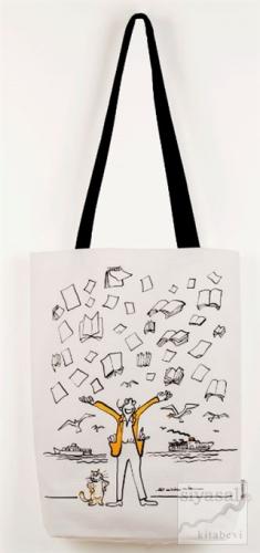 Can Dükkan Bez Çanta (Gabardin) - Vapurlu Kedili Adam