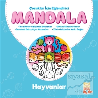 Çocuklar İçin Eğlendirici Mandala: Hayvanlar Kolektif