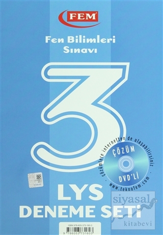 Çözüm Dvd'li 3 LYS Deneme Seti Fen Bilimleri Sınavı Kolektif