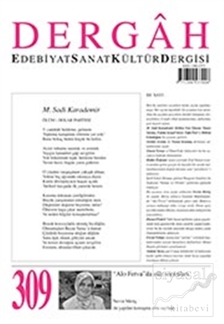 Dergah Edebiyat Kültür Sanat Dergisi Sayı: 309 Kasım 2015 Kolektif